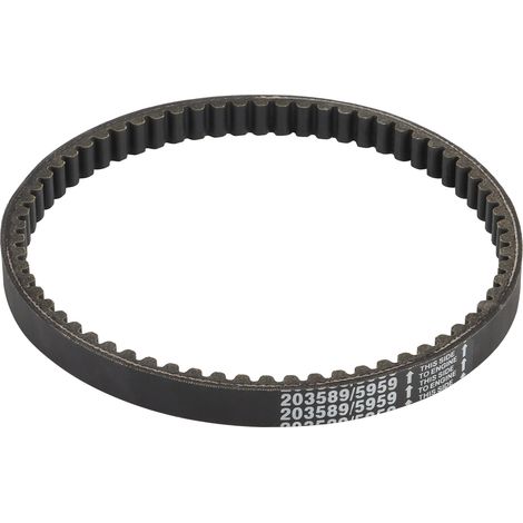 High-performance torque converter torque sensor belt, model 203589 5959 203589A, reinforced replacement belt for snowmobile/off-road vehicle transmission systems. (1/5)