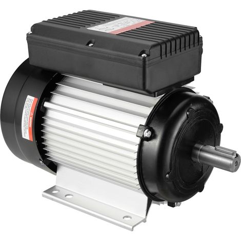 Moteur électrique 2,2 kW 2800 tr/min, AC 220-240V 13,8A, 90L, B3, monophasé, arbre claveté 24mm, rotation CW/CCW pour compresseur et machines agricoles (1/5)