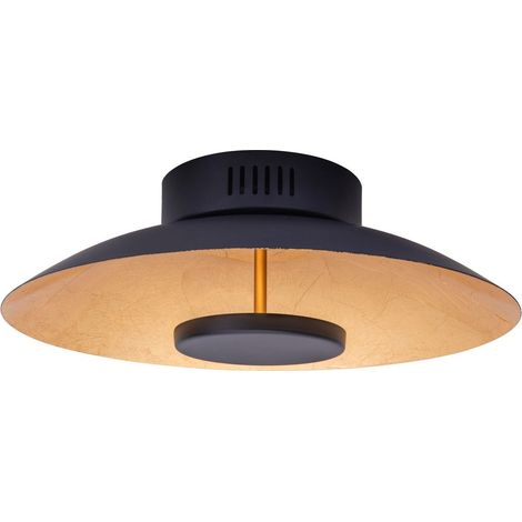 Naeve FIRENZE Plafonnier LED semi-encastré 40 cm noir-doré 3 000 K