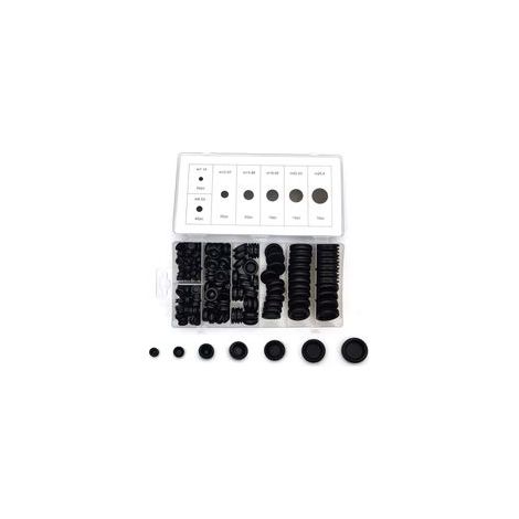 Lot de 170 bouchons en caoutchouc – Assortiment 7 tailles pour automobiles et tuyaux – Résistants à la chaleur et à l'huile – Boîte de rangement incluse (1/5)