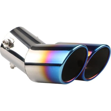 Embouts de pot d'échappement universels en acier inoxydable à double sortie, 63 mm, pour voiture (1/5)