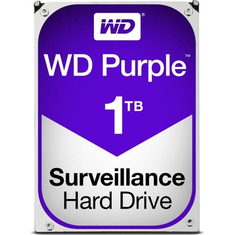 HARD DISK 3,5 WESTERN DIGITAL PURPLE 1TB SATA3 64MB WD10PURX VIDEOSORVEGLIANZA (1/4)