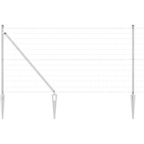 Maison Exclusive - Schweißdrahtzaun mit Spikes 10 x 1 m (B x H)