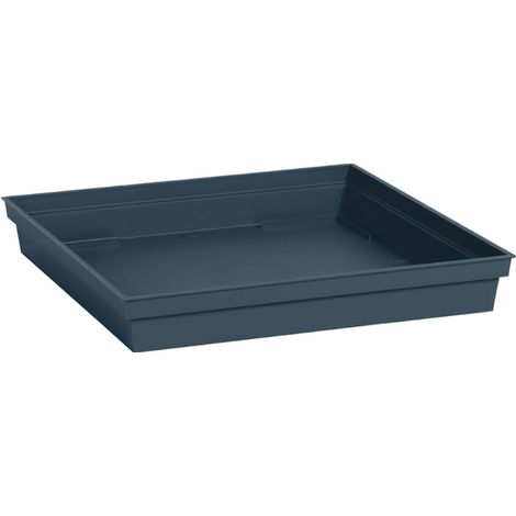 Soucoupe 26,7 x 26,7 x 3,8 cm pour pot 22L Toscane - Bleu Jean - EDA (1/2)