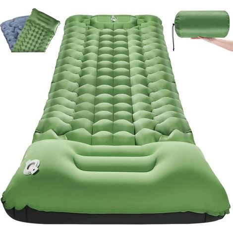 Matelas de camping gonflable, matelas de camping élargi et épaissi avec oreiller (1/5)