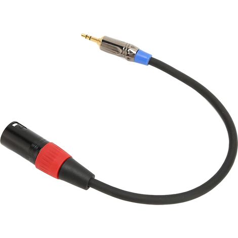 Câble Stéréo XLR Mâle vers 3.5mm, Cordon de Connecteur de Microphone sans Perte pour Appareil Photo et Ordinateur, 11,8 Pouces pour Cartes Son Live (1/5)