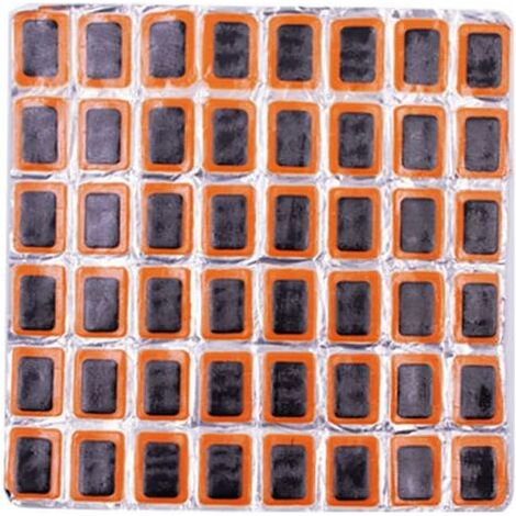 48 pcs Réparation de caoutchouc de pneu de vélo, patchs adhésifs ronds/rectangles pour pneus de vélo kit de réparation de crevaison de vélo sans colle pour vélo moto Fonepro (1/5)