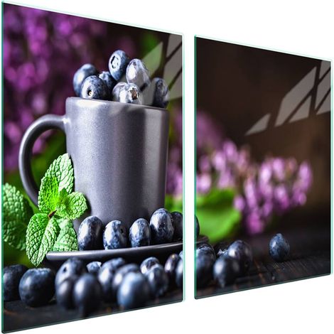 Plaque de protection en verre pour poêle 2x45x52 Fruits (1/5)