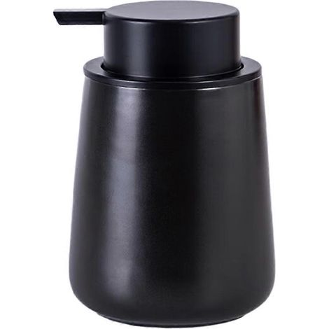 400-ml-Keramik-Flüssigseifenspender mit Pumpe, schwarz (1/5)