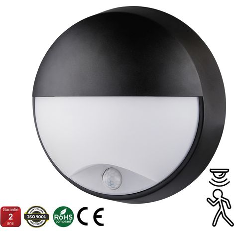 Applique Led Extérieure Avec Détecteur De Mouvement hublot sensor 14W 650lm blanc neutre 4000k IP54 ø215 - Digilamp (1/3)