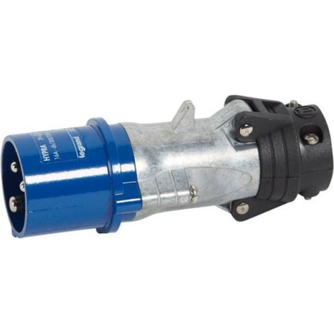 Fiche mobile droite Hypra IP44 16A - 200V à 250V - 2P+T - métal - LEGRAND