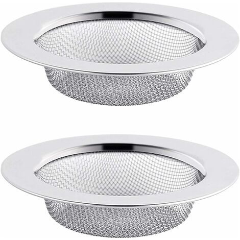 Lot de 2 crépines d'évier en acier inoxydable, crépine de 11,5 cm, crépine d'évier, crépine d'évier, crépine d'évier (1/3)