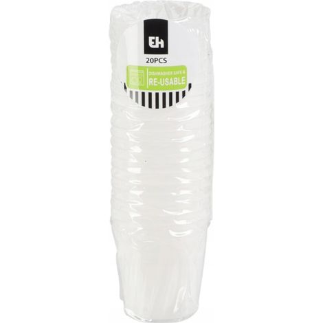 Juego de 20 vasos de chupito de vodka de plástico de colores de 30 ml.