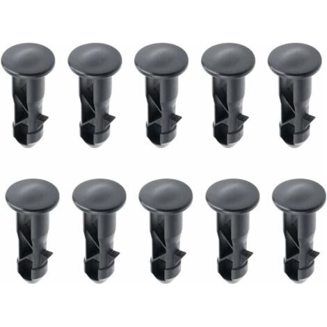 65 x 18 mm Packung mit 10 schwarzen Kunststoff-Mülltonnendeckel-Scharnierstiften für 240-l-Haushalts- und Gewerbetonnen