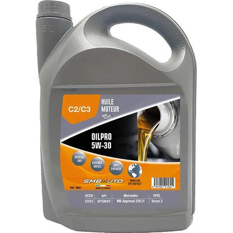 LUBRIFIANT OILPRO C2/C3 5W30 SMB AUTO 5L - 3981 - SMB AUTO (1/2)