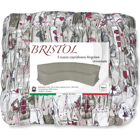 Couverture de canapé ANGULAIRE UNIVERSELLE TYROL BRISTOL HOUX ROUGE (1/5)