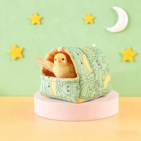 Casetta per porcellini d'India, set da 2 pezzi con due casette invernali per piccoli animali, letti a grotta caldi, comodi e caldi, per conigli nani, (1/5)
