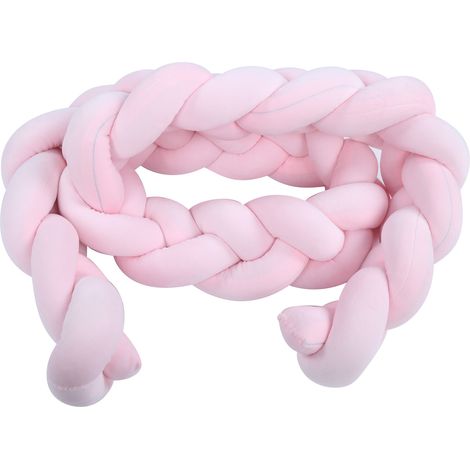Tour de lit bébé, barrière de lit pour nourrisson, coussin moelleux à nœuds, protection latérale de lit bébé WL008-2M-12 (1/5)