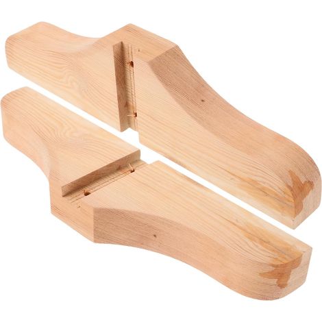 Lot de 2 Bases de Cloison en Bois Naturel Supports Latéraux Pliables pour Paravents de Séparation de Pièce Pieds Stables pour Bureau Hôtel et Maison Accessoires de Mobilier (1/5)