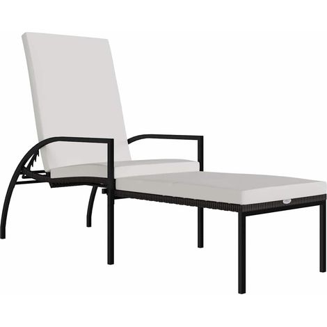 Maison Exclusive - Sonnenliege mit Fußhocker PE-Rattan Braun (1/5)