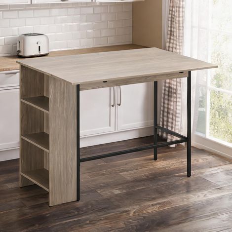 Table de bar pliable en panneaux de particules 120 x 76 x 91,4 cm (1/5)