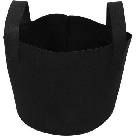 Sac de culture - Non tissé - Noir - 3 gallons - 25 x 22 cm - Cylindrique (1/5)