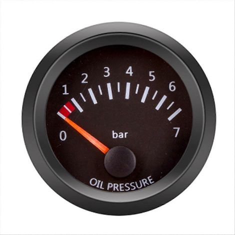 Medidores de presión de aceite de 52 mm para automóviles, rango de 0 a 7 BAR, para camiones y automóviles de 12 V. (1/5)
