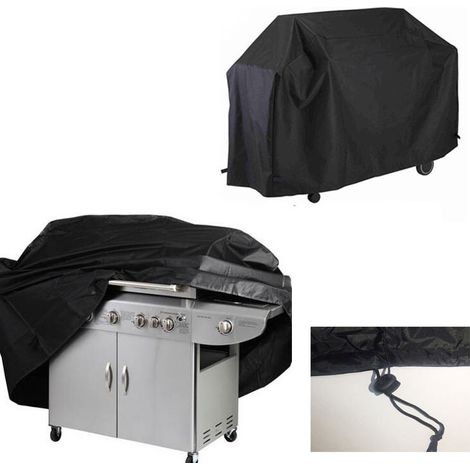 Housse De Mobilier De Jardin pour Barbecue , Tissu Oxford Robuste avec Boucle Coupe-Vent, Housse De Barbecue Anti-Poussière, Imperméable Et Solaire (Noire) - XXS（80x66x100cm） (1/5)