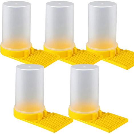 Bienentränke – 5er-Pack – ABS-Kunststoff – Automatischer Wasserfluss – Für die Imkerei im Freien – 15,2 x 13,2 cm (1/5)