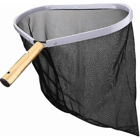Épuisette de fond avec sac en filet d'aluminium renforcé, maille fine et robuste, nettoyage en profondeur sans endommager le sac en filet, accessoires de piscine renforcés. (1/5)