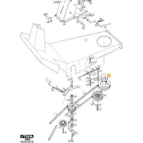 PULEGGIA CINGHIA MOTORE ORIGINALE STIGA - 1134-1633-01