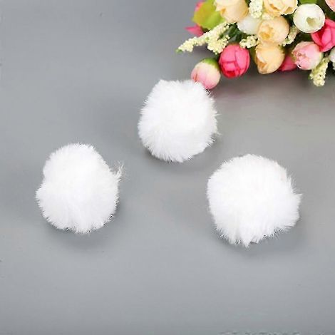 Lot de 3 jouets pour chat : boules de poils de lapin en coton, jouet éducatif pour l'entraînement des chats, griffoir coloré, jouet interactif pour animaux de compagnie, dropshipping SZRH AC (1/5)
