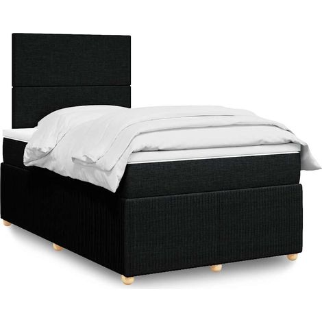 Boxspringbett mit Matratze Schwarz 120x200 cm Stoff (1/5)