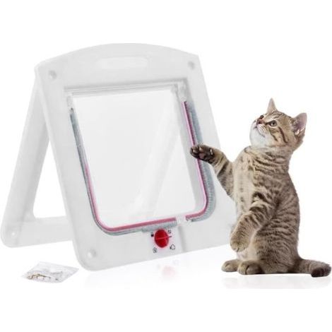 Gattaiola per cani e gatti, gattaiola per porta, botola per gatti, porta per animali domestici, gattaiola per finestra, gattaiola isolata (1/4)