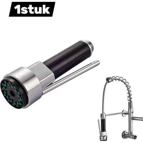 Buse de robinet de cuisine à tirette en ABS, tête de rechange télescopique pour douche et évier, anti-éclaboussures, chromée (1/5)