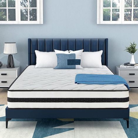 Matelas 140x190 cm Très épais 30 cm, Hybride Ferme Parfait Soutien (1/5)