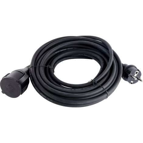 Verlängerungskabel Außen 10 m H05RR-F 3G1,5mm², schwarz Verlängerungskabel (1/2)