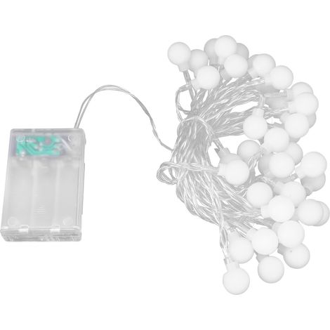 Guirlande lumineuse à 40 LED multicolores clignotantes, fonctionnant sur piles, pour la décoration de la maison, du jardin et de l'extérieur. (1/5)