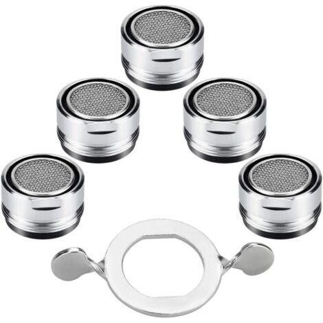 Lot de 5 filtres robinet cuisine 24 mm, filtre aérateur cuisine, diffuseur Roca + 5 joints caoutchouc + 1 clé