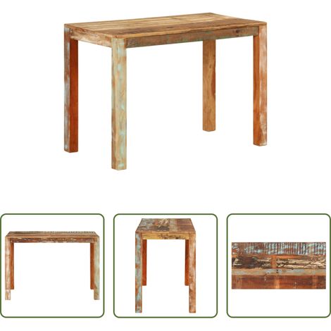Bois recyclé - Table de salle à manger 110x55x76cm Bois massif de récupération (1/5)