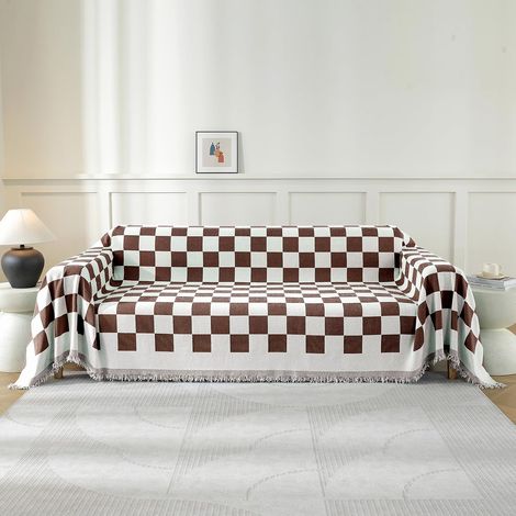 Couvre Canapé, 180x380 CM, Jeté De Canapé Grande Taille, Café (1/5)