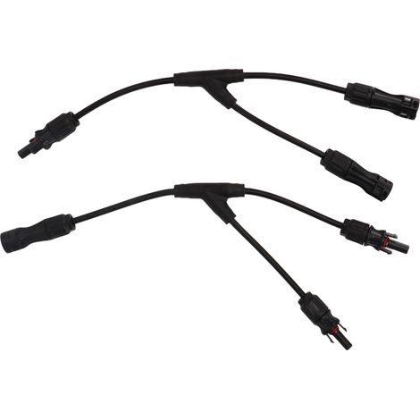 Connecteur photovoltaïque étanche 2 pièces, kit busbar solaire 2-en-1 compatible MC4, faisceau de câbles pour panneaux (1/5)