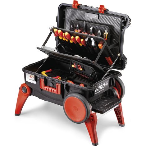 Wiha Trolley Pro negro con compartimentos para herramientas VDE (1/2)