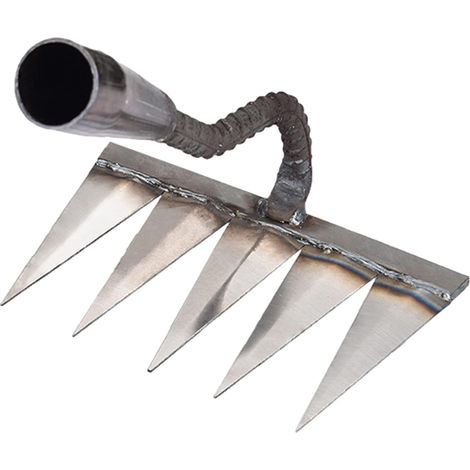 Kaelt - Râteau Scarificateur,Râteau À Main Pour Le Jardinage,Portable Désherbage,Jardinage,Outil De Désherbage De Râteau De Désherbage,Râteau En Acier Au Carbone Pour Scarifier,cultiver Et Raciner Rob (1/5)