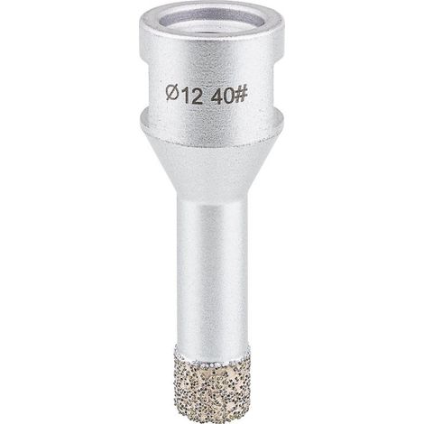 Couronne de perçage à sec pour carrelage Soldia Ø 12 mm, filetage M14, refroidissement intégré