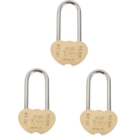 de 3 cadenas décoratifs vintage en métal symbole d amour (1/5)