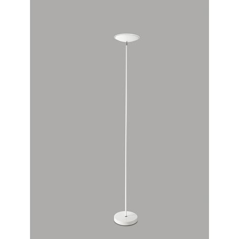 Lampadaire à LED 18W 1400Lm 3000K en métal blanc, luminaire de sol au design moderne et élégant pour intérieur, hauteur 180 cm - Perenz