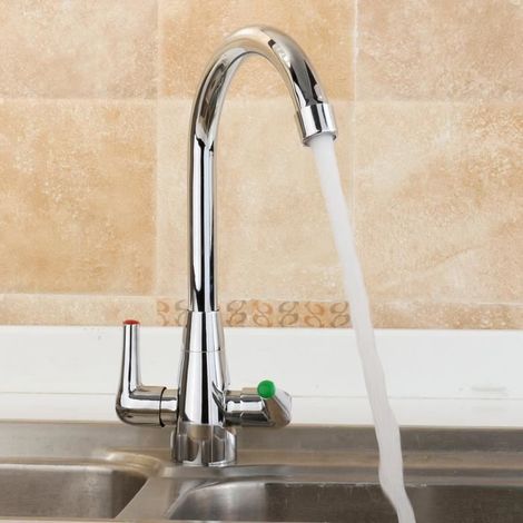 TEMPSA Robinet Mitigeur Chromé Argent evier Cuisine PAS INCLURE TUYAUX (1/4)