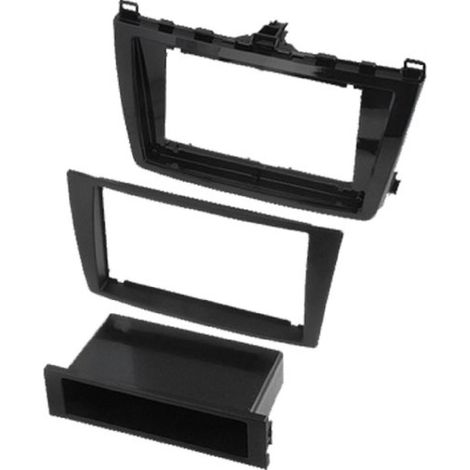 Facade autoradio 2Din compatible avec Mazda 6 08-12 avec vide-poche - noir brillant