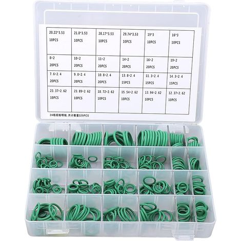Kit de joints toriques universels en caoutchouc, 345 pièces, bagues d'étanchéité durables, résistantes à l'usure et à la chaleur, de haute qualité, pour appareils automobiles, (1/5)